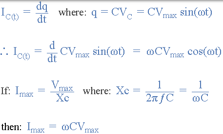 電流流過交流電容