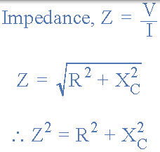 交流電容的阻抗