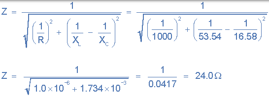 并联 RLC 电路的阻抗 并联 rlc 电路的阻抗