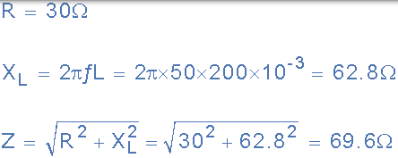 电磁线圈的阻抗 电磁线圈的阻抗