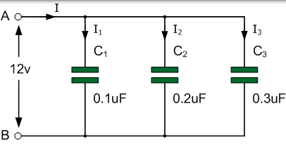 並聯電路中的電容器 並聯電容器