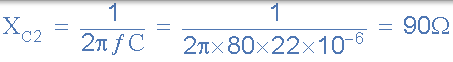 22uF 的電容電抗 容抗為 22uF